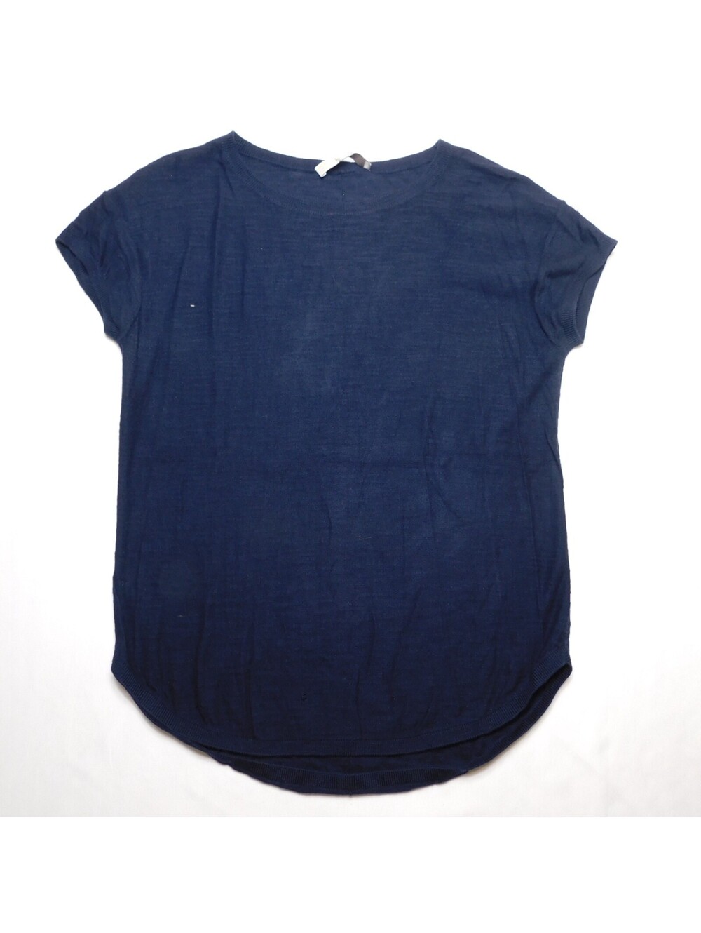 Ann Taylor LOFT Navy Blue Short Sleeve Sweater Top Knit Women's Size Medium M
